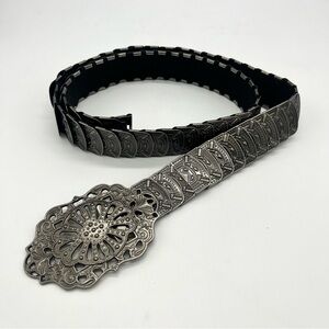 Women’s Silver Tone Plated Belt with Buckle 38” Stretchy